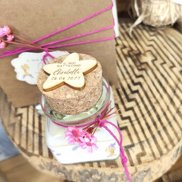 BOMBONIERA CANDELA BATTESIMO